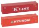 Faller 182055 40 Container K-LINE und HYUN (Spur H0)