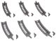 Faller 222543 6 Auffahrtsteile, gebogen (Spur N)