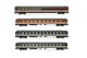 Hornby HN4298 DB, 4er-Set Reisezugwagen, Popfarben, (Spur N)