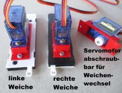 Euromodellbahn 1003 Roco-Line Servohalterung m.Servo (Spur H0)
