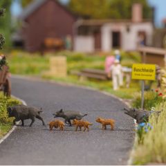 Busch 1127 6 Wildschweine H0 (Spur H0)