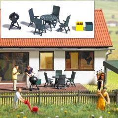 Busch 1190 Gartenmöbel & Grill H0 (Spur H0)