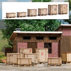 Busch 1811 Paletten m.Holzkisten H0 (Spur H0)