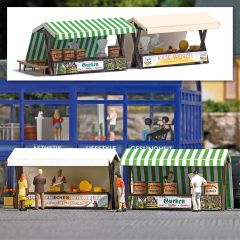 Busch 1822 Marktstände Gurken/Käse H0 (Spur H0)