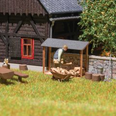 Busch 1869 Holz stapeln H0 (Spur H0)