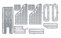 Busch 1999 Super-Dachrinnen-Set H0 (Spur H0)