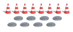 Busch 7788 M-Set:Kanaldeckel/Leitkeg.H0 (Spur H0)