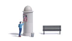 Busch 7909 A-Set: Plakatkleber H0 (Spur H0)