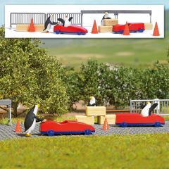 Busch 7924 A-Set: Pinguine Seifenkisten (Spur H0)