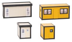 Faller 130136 4 Baucontainer, gelb-schwarz (Spur H0)