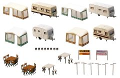 Faller 130503 Camping-Wohnwagen-Set (Spur H0)