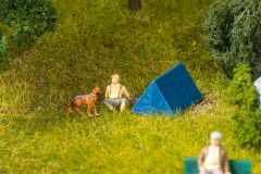 Faller 180003 4 Zelte, blau (Spur H0)