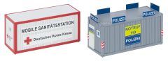 Faller 180338 Bürocontainer Polizei und DRK (Spur H0)