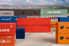 Faller 182154 40 Container, rot, 2er-Set (Spur H0)