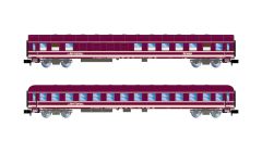 Hornby HN4300 Euro-Express, 2er-Set Reisezugwg, (ex T (Spur N)