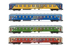 Hornby HN4358 RENFE, 4er-Wagenset Chartren, Epoche IV (Spur N)