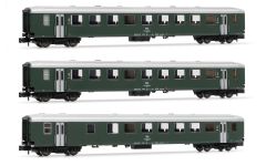 Hornby HN4376 ÖBB, 3er-Set, 2.Kl. Schlierenwagen, grü (Spur N)