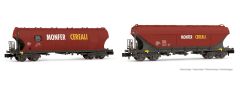 Hornby HN6469 FS, 2er-Set Silowagen,runde/f (Spur N)