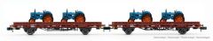 Hornby HN6487 DB, 2er-Set Flachwg. (2-achs) (Spur N)