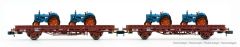 Hornby HN6488 RENFE, 2er-Set Flachwg. (2-achs), mit 4 (Spur N)