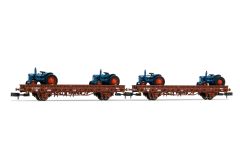 Hornby HN6489 FS, 2er-Set Flachwg. (2-achs), beladen (Spur N)