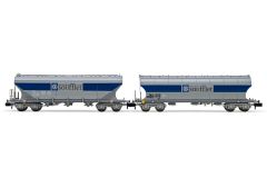 Hornby HN6510 SNCF, 2er-Set 4achs. Silowg., rund/flac (Spur N)