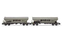 Hornby HN6511 SNCF, 2er-Set 4achs. Silowg., rund/flac (Spur N)