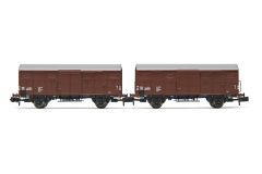 Hornby HN6521 DR, 2er-Set, 2-achs. Ged. Güterwg. Gs, (Spur N)