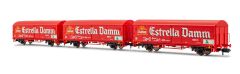 Hornby HN6529 RENFE, 3er-Set,2-achs.Ged. Güterwg. JPD (Spur N)