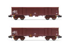 Hornby HN6532 DR,2er-Set,4achs.offene Güterwg. Eas, b (Spur N)