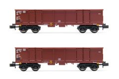 Hornby HN6533 DB,2er-Set,4achs.offene Güterwg. Eaos, (Spur N)
