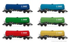Hornby HN6541 D-BASF, 6-tlg. Display 4-achs. Kesselwg (Spur N)