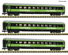Fleischmann 6260086 3er Set Personenwagen Flixtra (Spur N)