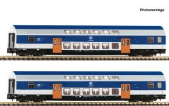 Fleischmann 6260094 2er Set DoSto Wagen VEB (Spur N)