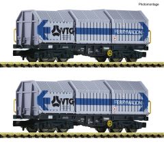 Fleischmann 6660080 2er Set Teleskophaubenwagen V (Spur N)