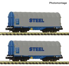 Fleischmann 6660173 2er Set Schiebeplanenwagen OB (Spur N)
