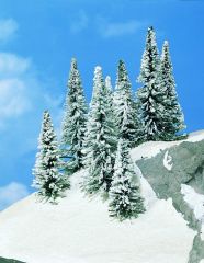 Heki 2161 8 Schneetannen 7-12 cm