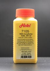 Heki 7105 Acrylfarbe Gelb, 200 ml