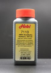 Heki 7110 Acrylfarbe Schwarz, 200 ml