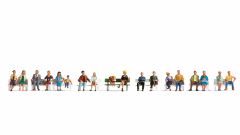 NOCH 16131 XL-Set Sitzende 18 Figuren (Spur H0)
