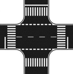 NOCH 60712 Kreuzung, Asphalt, 22 x 22 cm (Spur H0)
