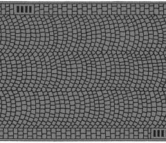 NOCH 60722 Kopfsteinpflaster, 100 x 6,6 (Spur H0)
