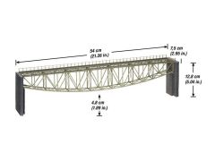 NOCH 67028 Fischbauchbrücke, 54 cm lang (Spur H0)