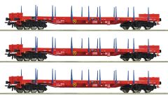 Roco 6600219 3er Set Rungenwagen Rs OBB (Spur H0)