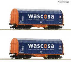 Roco 6680006 2er Set Schiebeplanenwag. Was (Spur TT)