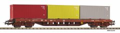 PIKO 24539 Containertragwg.SNCB V, beladen mit 3 C (Spur H0)