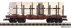 PIKO 38799 G Rungenwagen PRR mit Holzlad (Spur G)