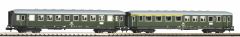 PIKO 40621 N-2er Set Schürzeneilzugwg. 2. Kl. und (Spur N)
