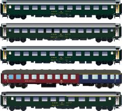 Lemke LS97032 5er Set Personenwagen DB/SBB, (Spur H0)