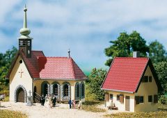 Auhagen 14461 Dorfkirche mit Pfarrhaus (Spur N)